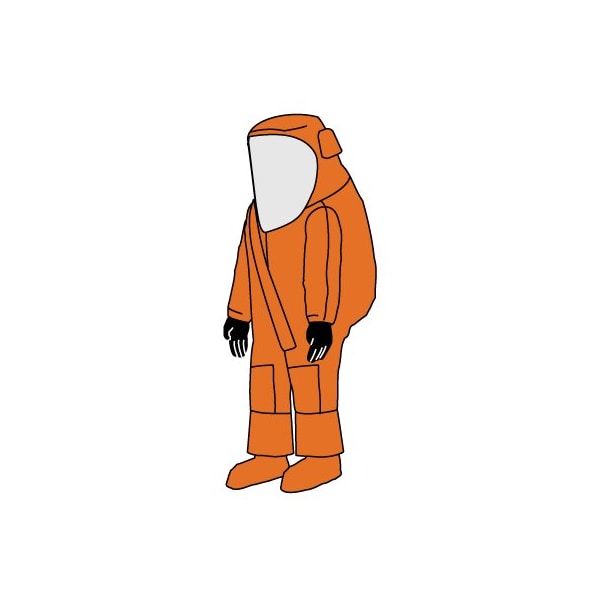 Zytron 500 Vapor Total Encapsulating Suit, Orange, L/XL